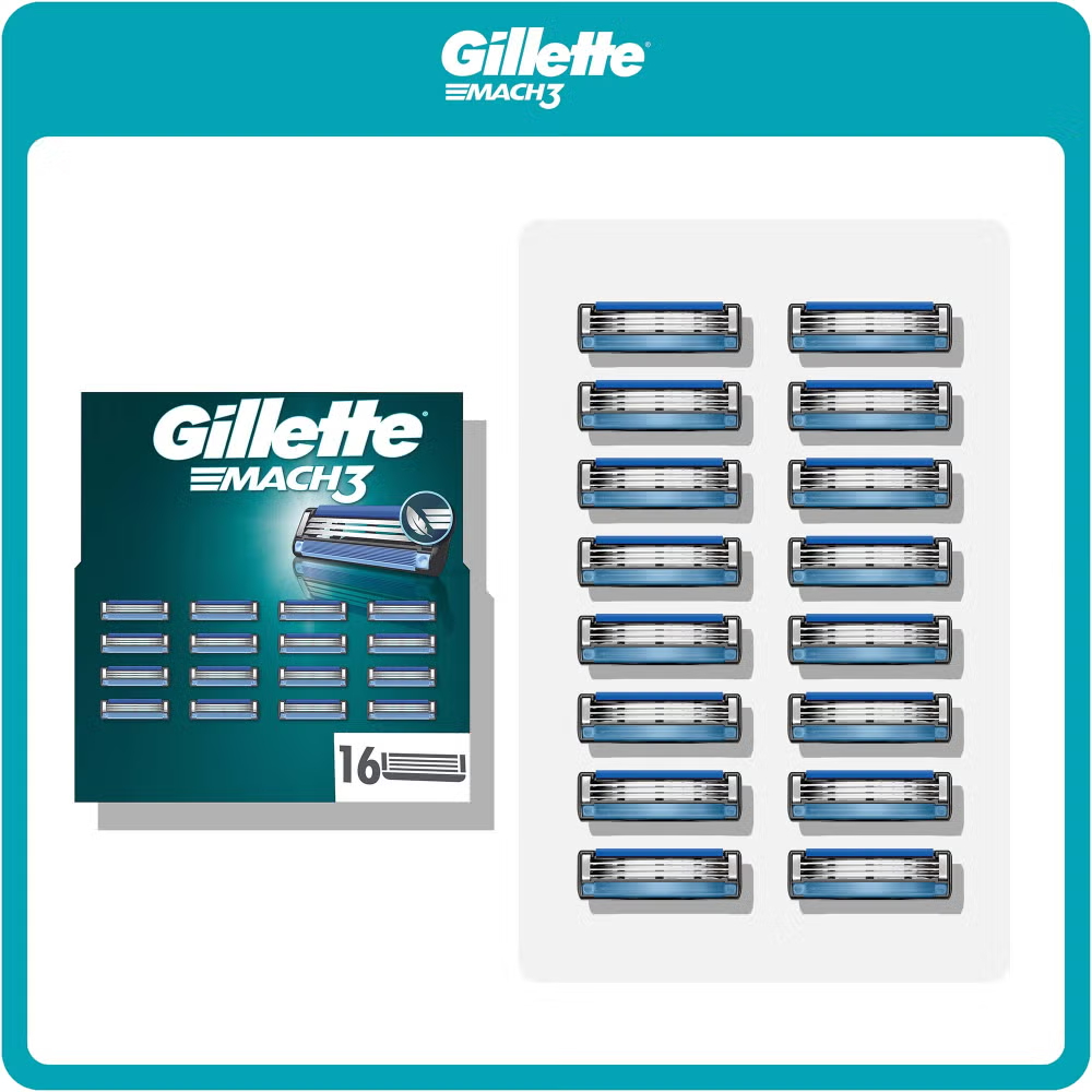 Gillette Mach3 Razor Blades, 16-Pack Image 1