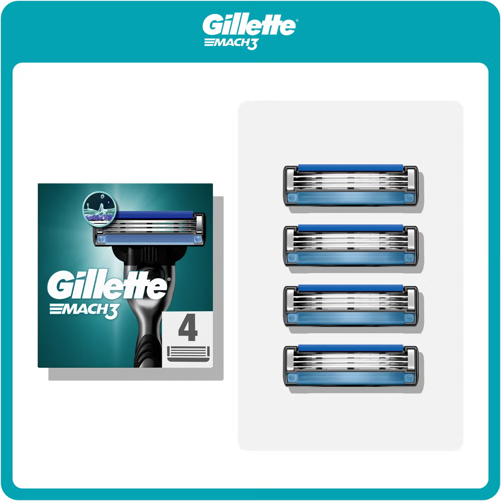 Gillette Mach3 Razor Blades (4 Pack) Image 1