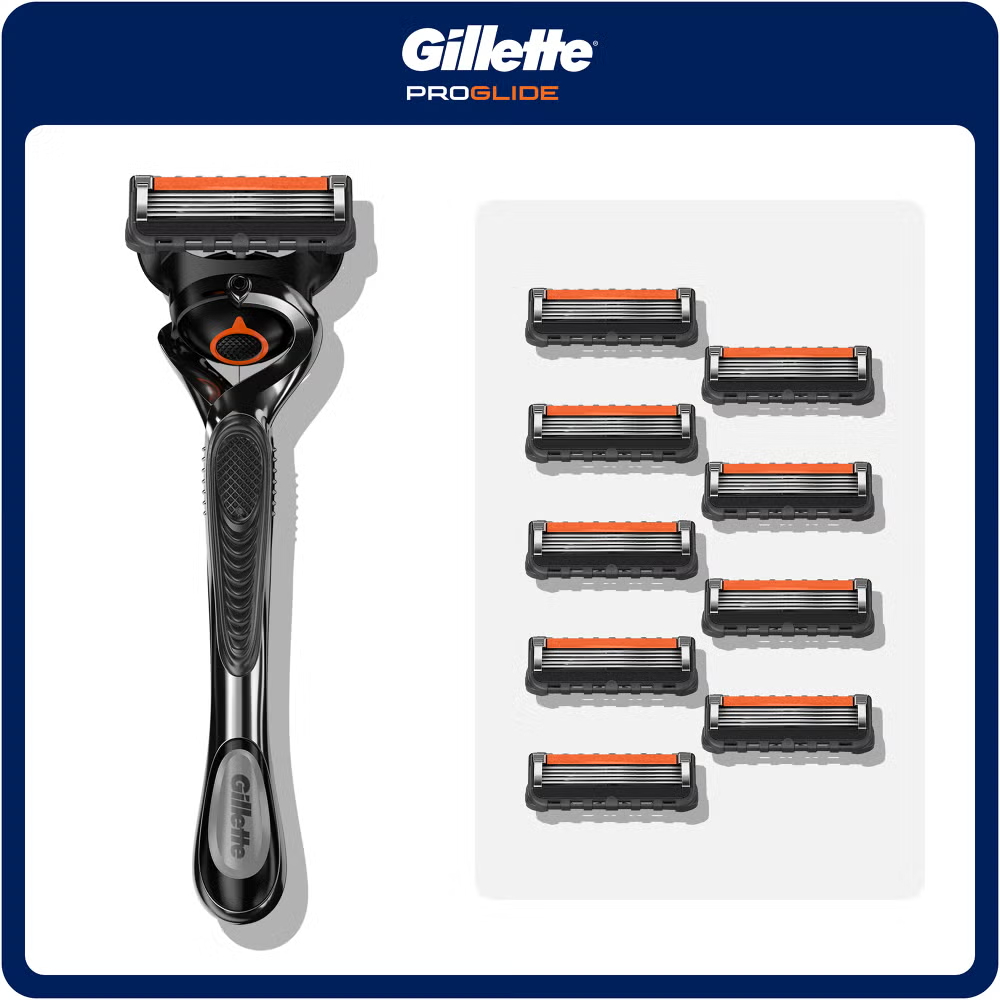 Gillette Proglide Value Pack_ Handle + 9 Razor Blades Image 1