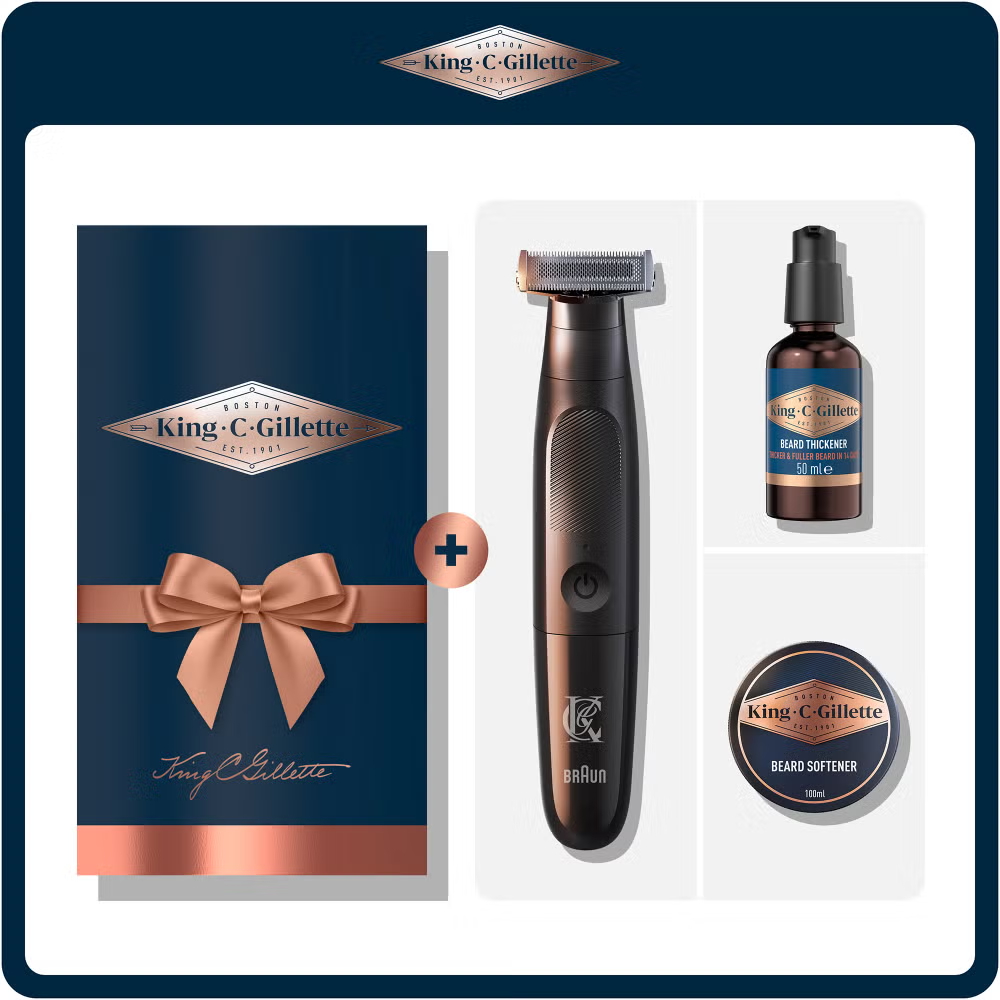 King C. Gillette Style Master Beard Trimmer & Skincare Giftset Image 1